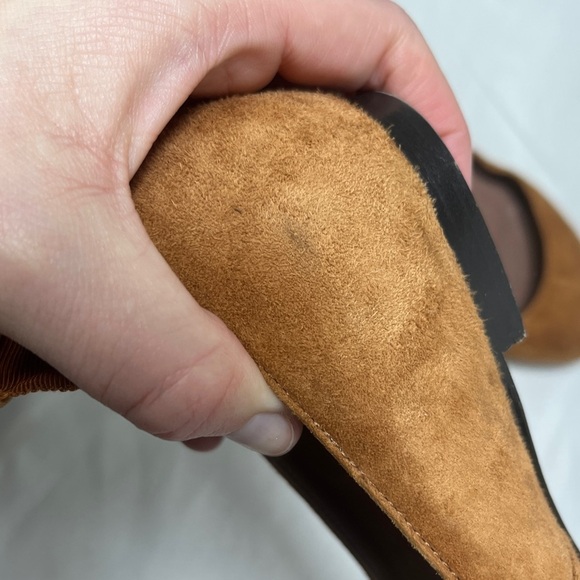 Tabitha Simmons Cognac Kid Suede Daria Ankle-Wrap Flats Sz 6.5 - Picture 8 of 15